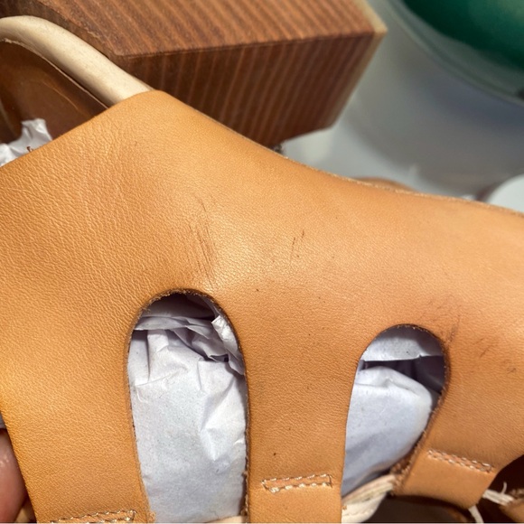 👡 JEFFREY CAMPBELL TAN GLADIATOR CHUNKY HEELS! - Picture 9 of 9